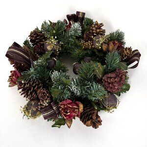 PartyLite "Sugar Pine" Christmas 6" Candle Ring Retired